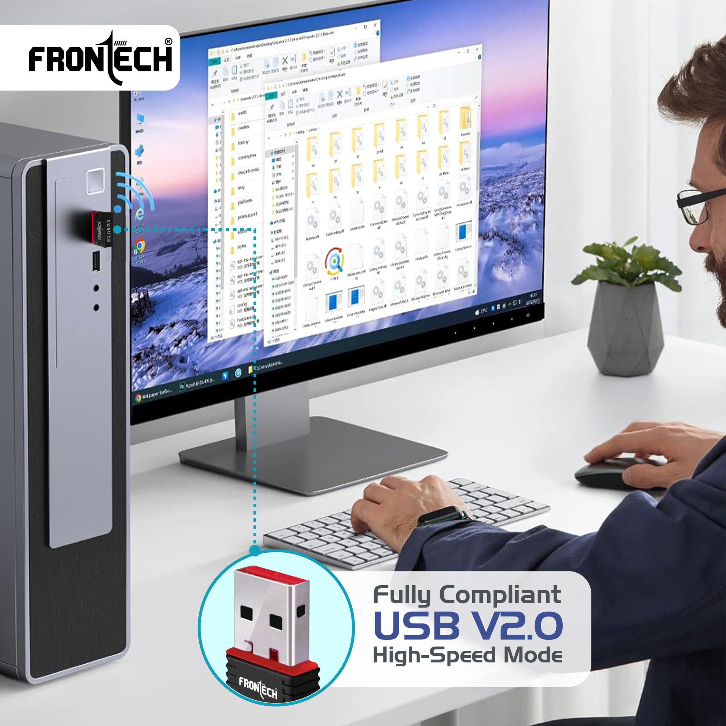 Frontech WiFi Dongle 150 Mbps (0843) Frontech WiFi Dongle 150 Mbps (0843)